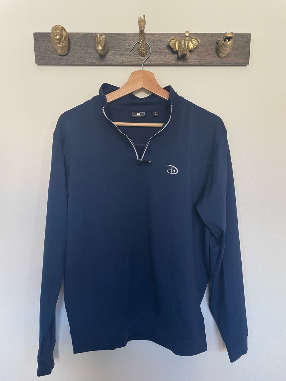 FootJoy Navy Quarter-Zip Pullover with Disney Golf logo